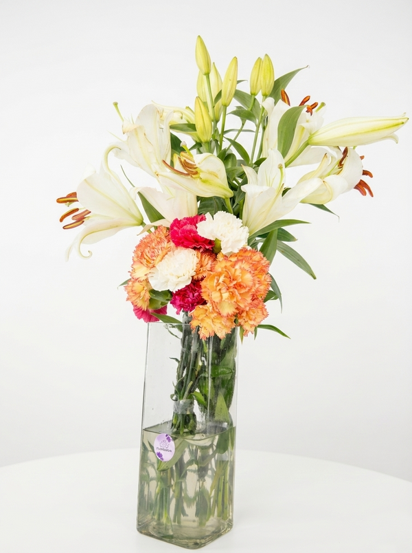Vibrant Lily & Carnation Medley