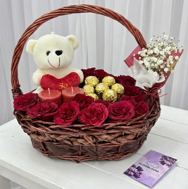 The Royal Rose & Candlelight Basket