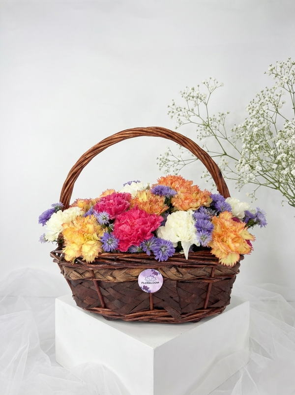 Carnival Carnation Basket