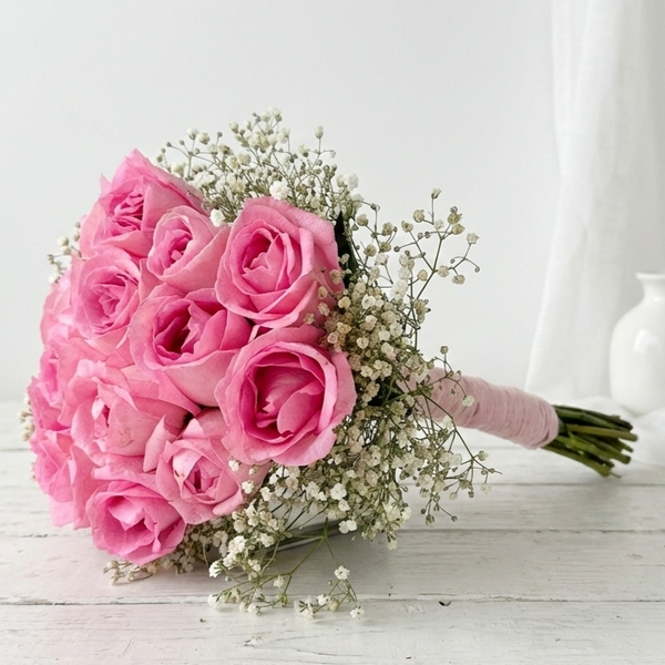 The Classic Hand-Tied Pink Bouquet