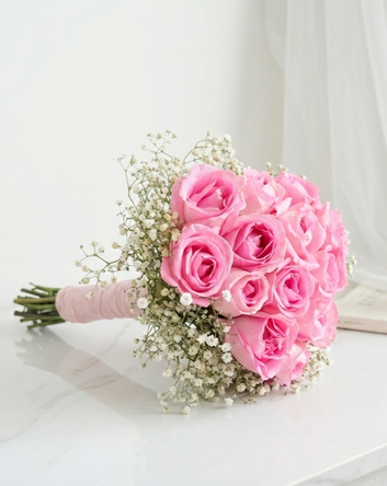 The Classic Hand-Tied Pink Bouquet