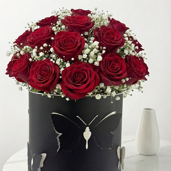 Passionate Butterfly Rose Box