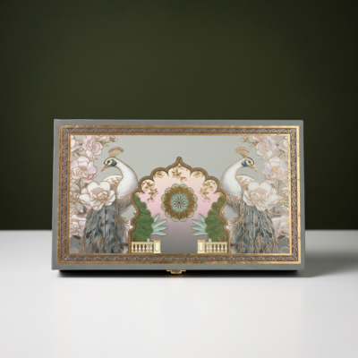 Majestic White Peacock Duo Gift Box
